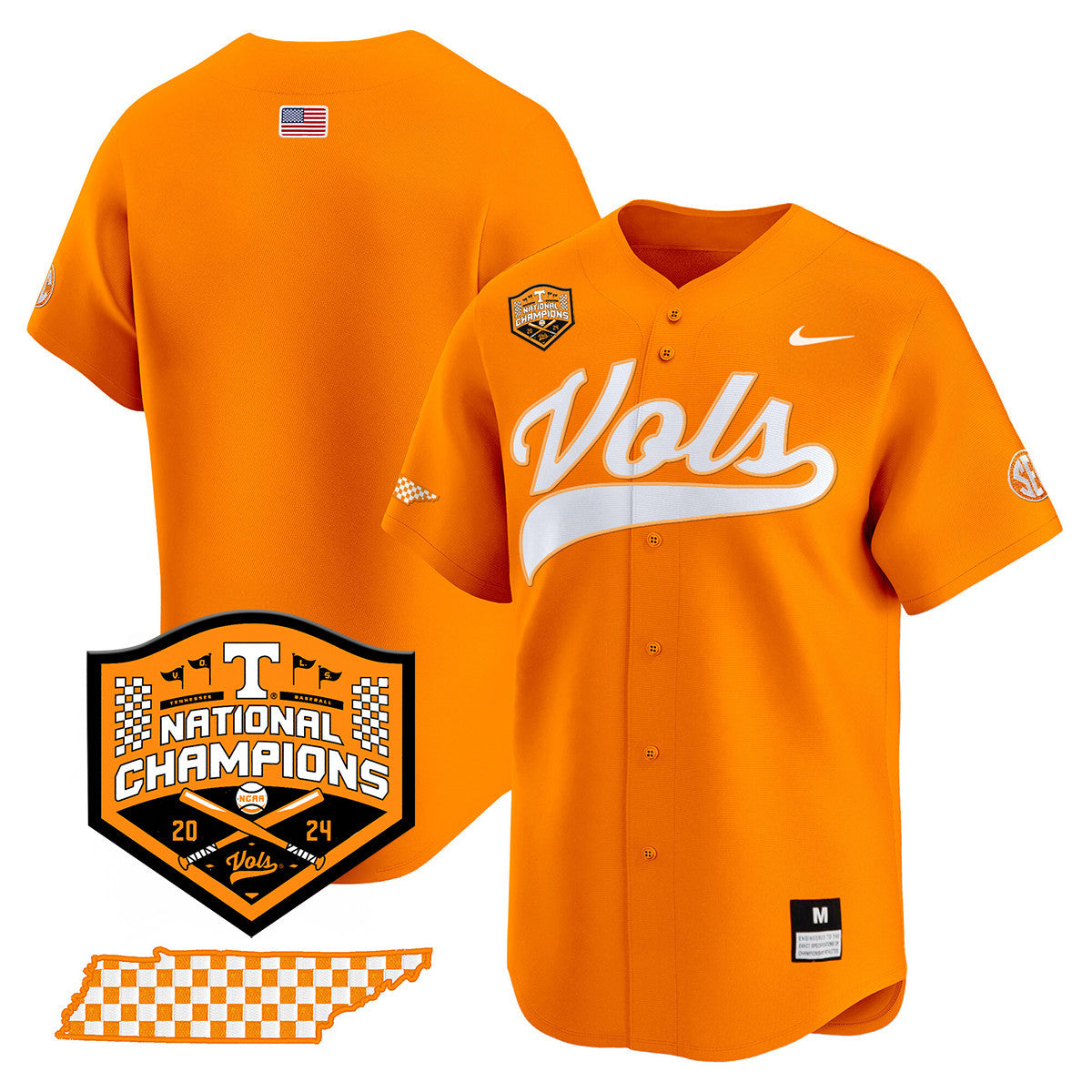 Men's Tennessee Volunteers 2024 National Champions Vapor Premier Limited Jersey - All Stitched
