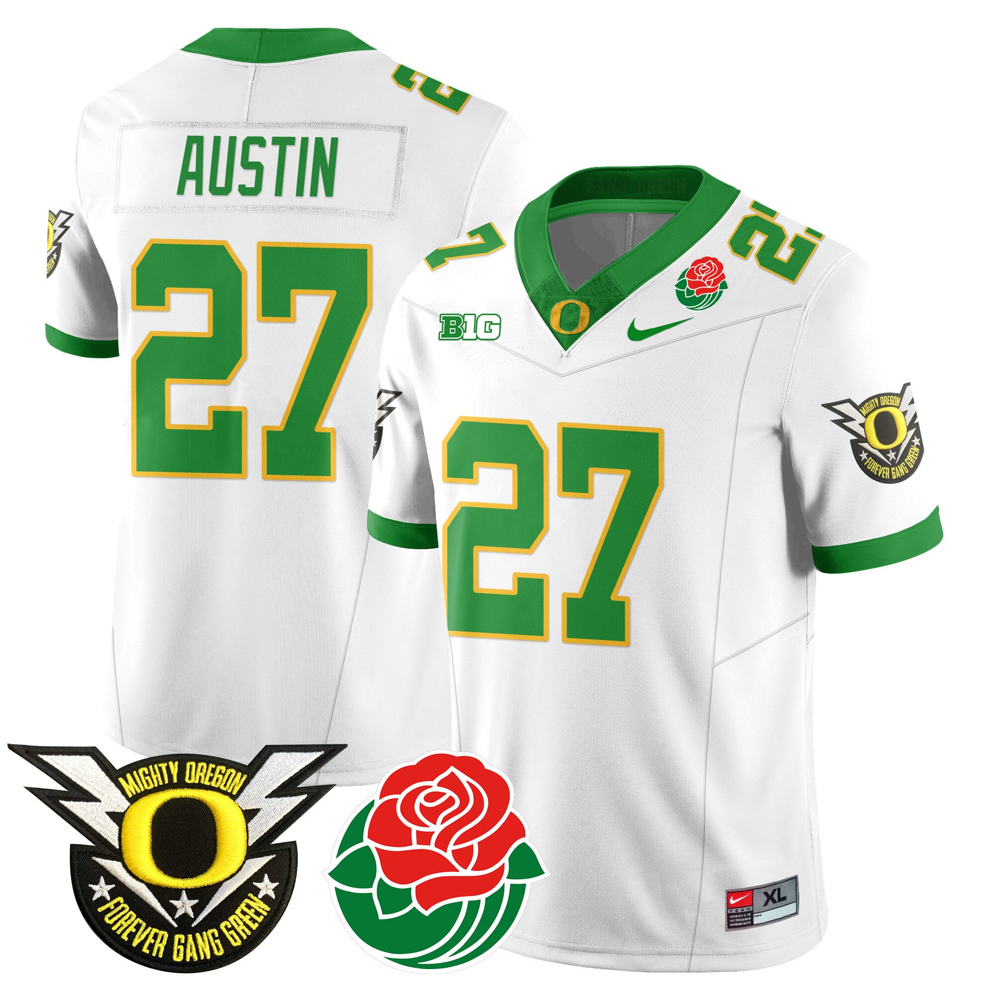 Men's Oregon Ducks 2024 Rose Bowl Jersey N2 - All Stitched 412VTHNJS003
