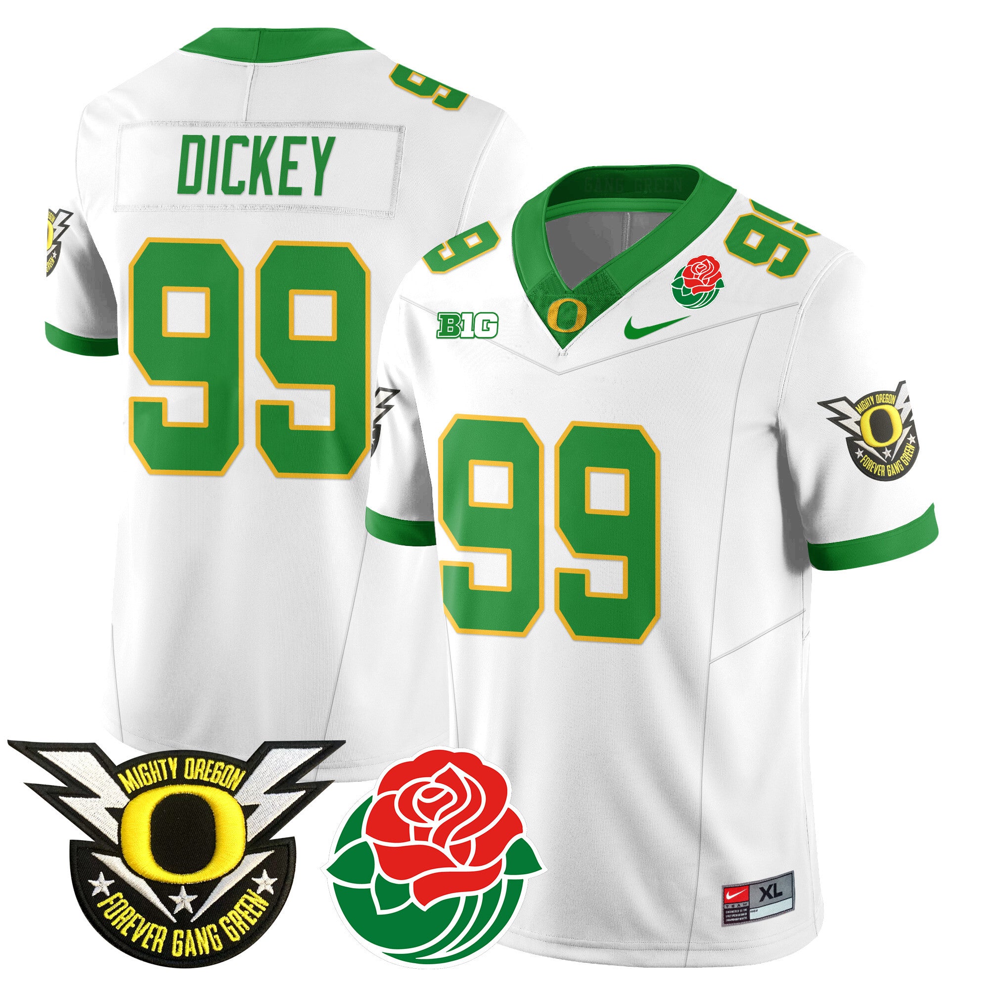Men's Oregon Ducks 2024 Rose Bowl Jersey N2 - All Stitched 412VTHNJS003