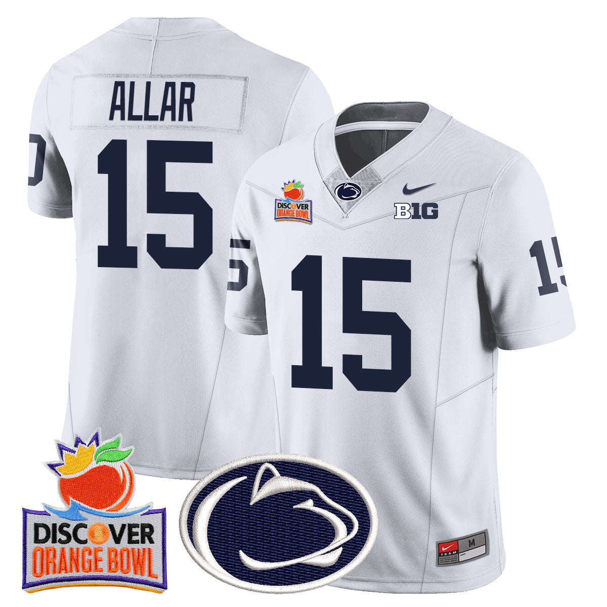 Men's Penn State Nittany Lions 2024 Orange Bowl Jersey N1 - All Stitched