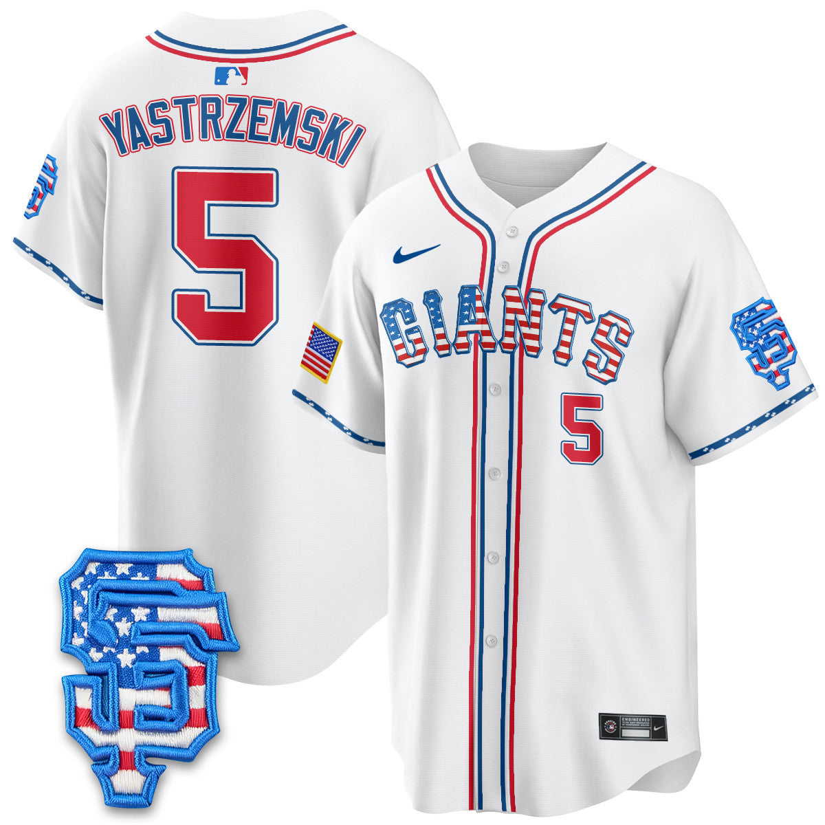 Men's San Francisco Giants 2025 Fourth of July Jersey - All Stitched