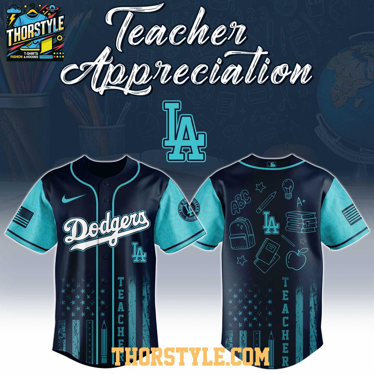 Los Angeles Dodgers MLB Teacher Appreciation Day 2025 Baseball Jersey 
