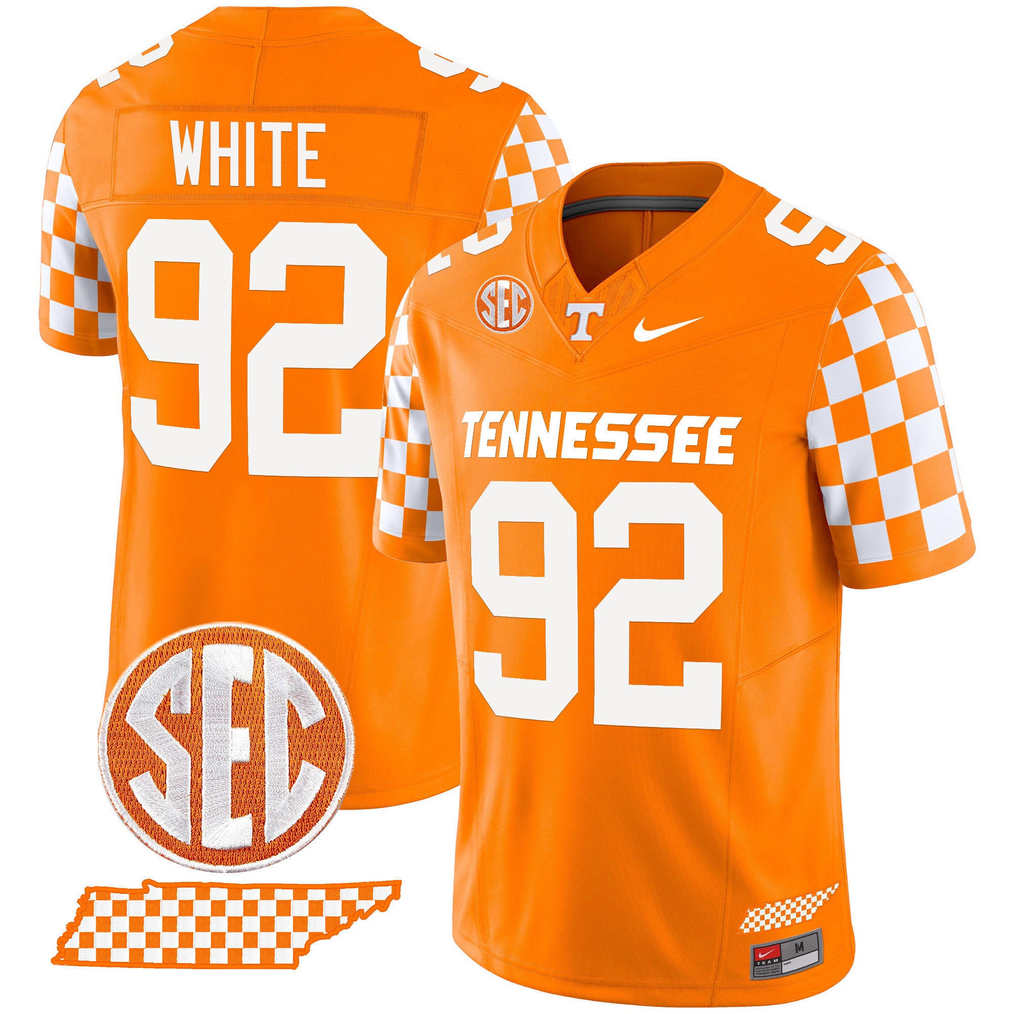 Men's Tennessee Volunteers 2024 Checkerboard Vapor Limited Jersey - All Stitched
