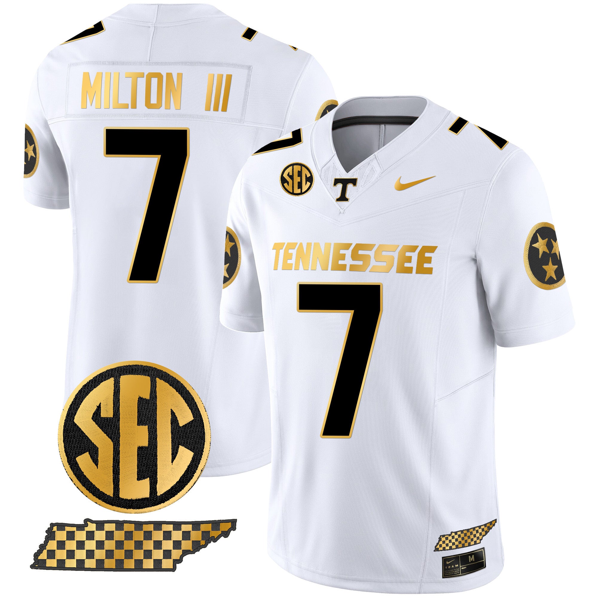 Men's Tennessee Volunteers 2024 Gold Vapor Premier Limited Jersey - All Stitched