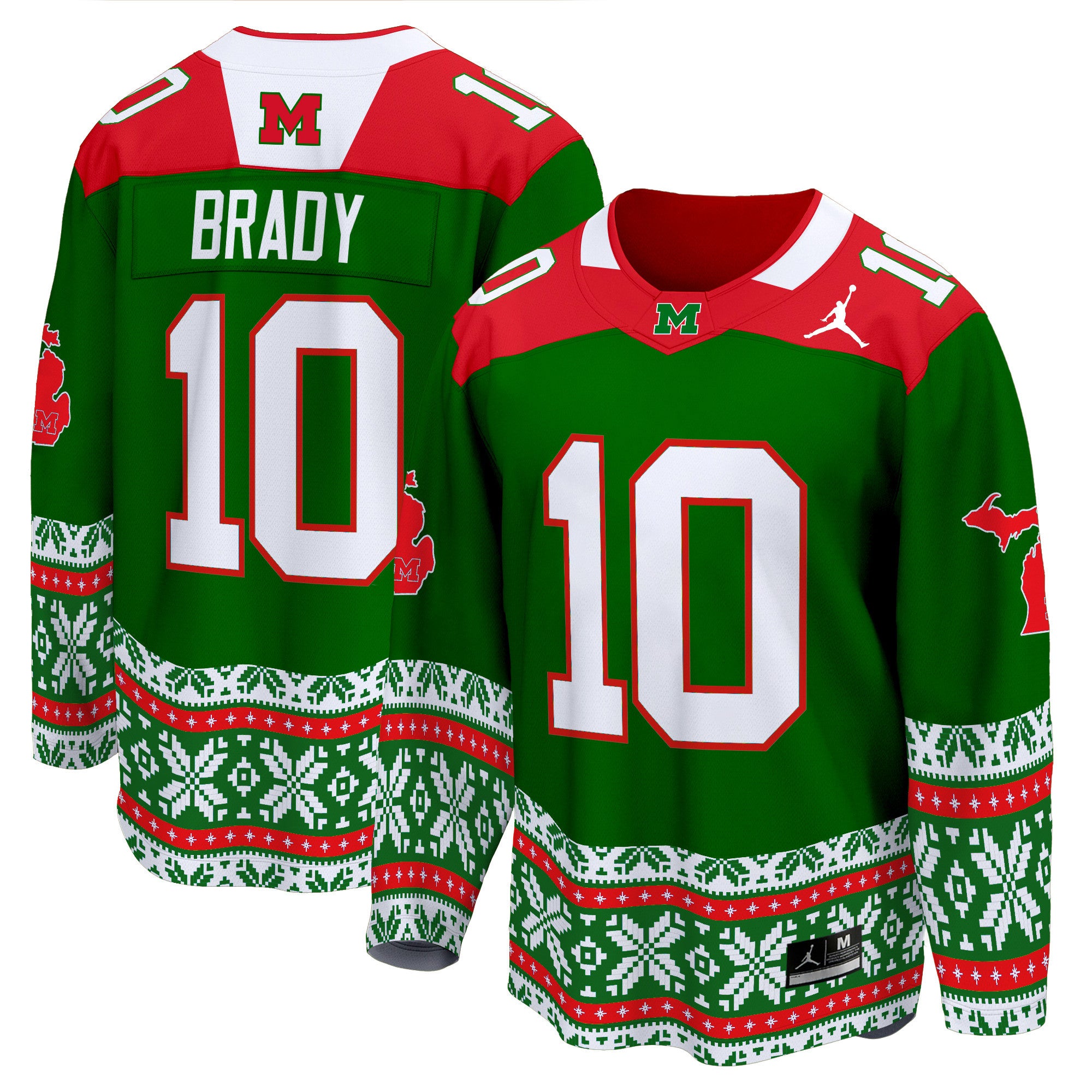 Men's Michigan Wolverines 2024 Christmas Premier Breakaway Jersey - All Printed