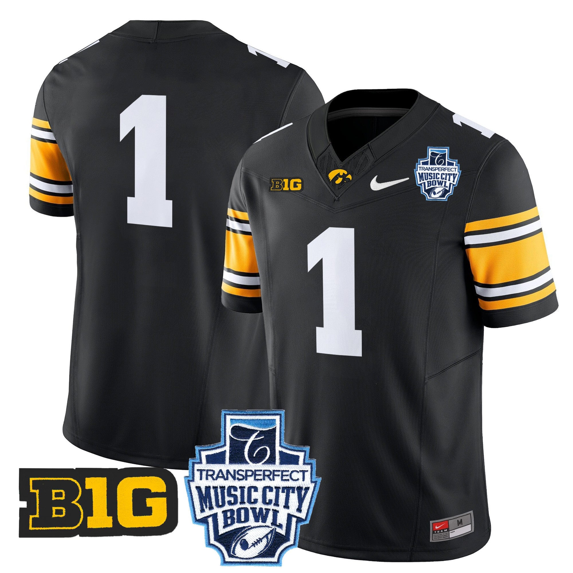 Men's Iowa Hawkeyes 2024 Music City Bowl Vapor Limited Jersey - All Stitched