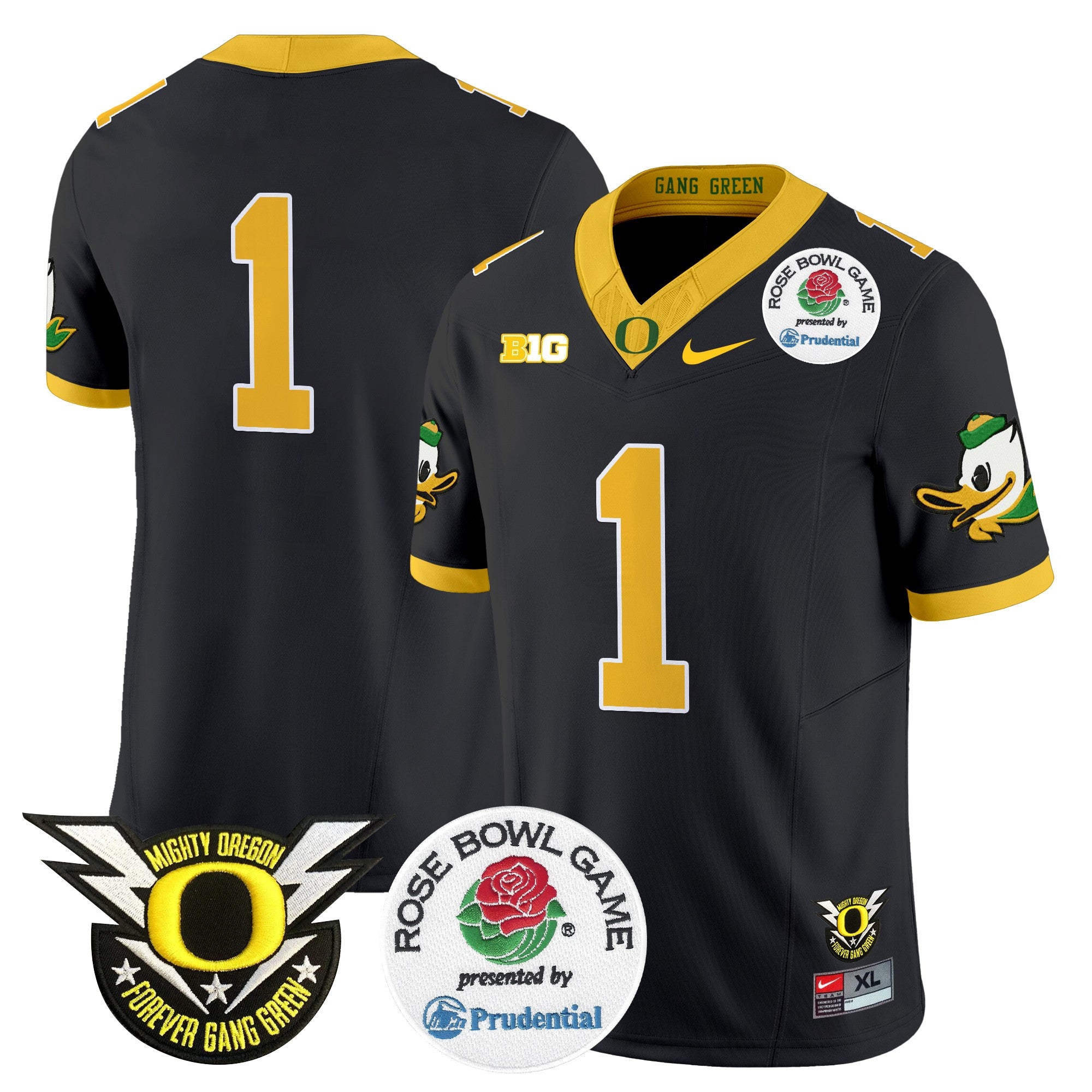 Men's Oregon Ducks 2024 Rose Bowl Vapor Limited Jersey - All Stitched