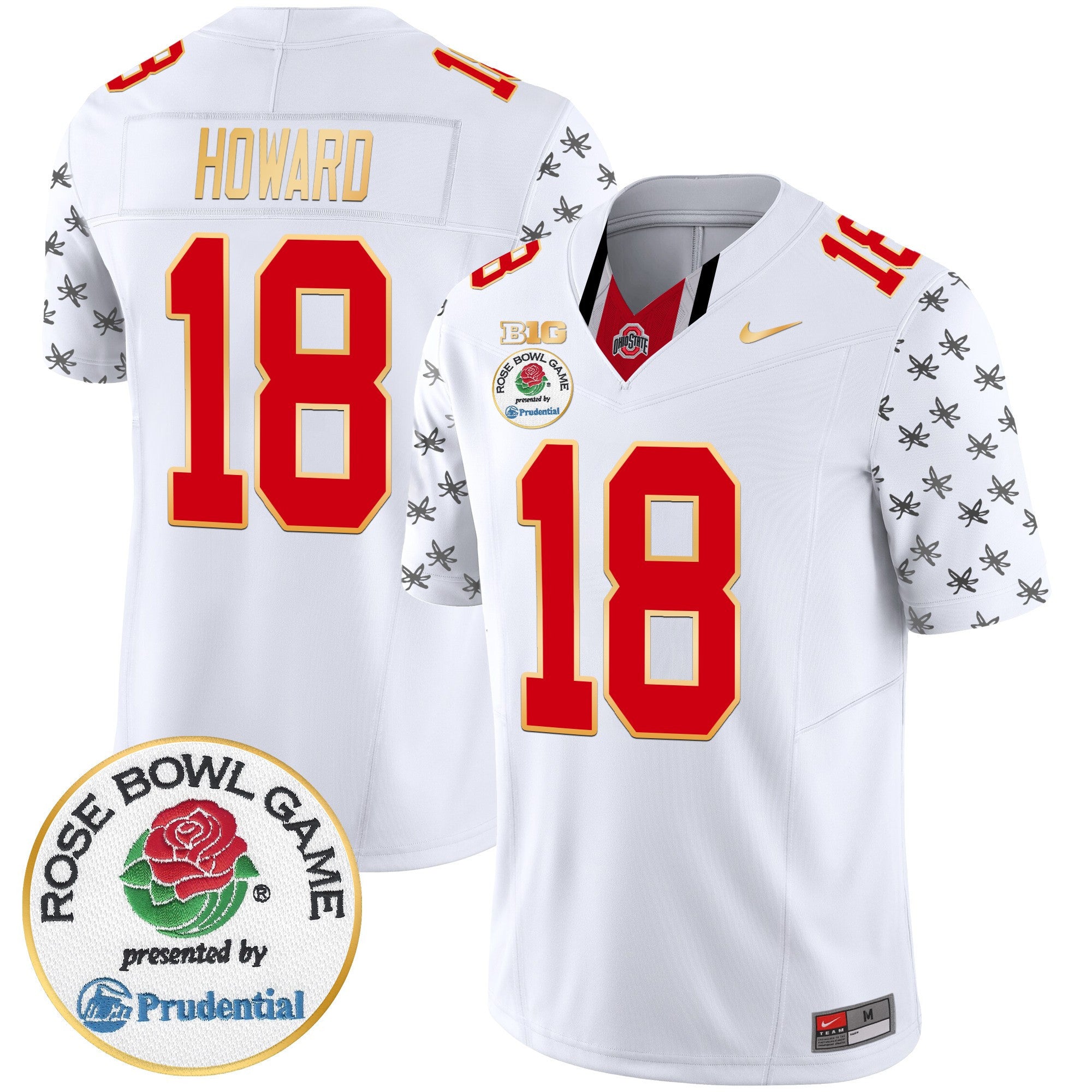 Men's Ohio State Buckeyes Rose Bowl Gold Trim Vapor Limited Jersey - All Stitched