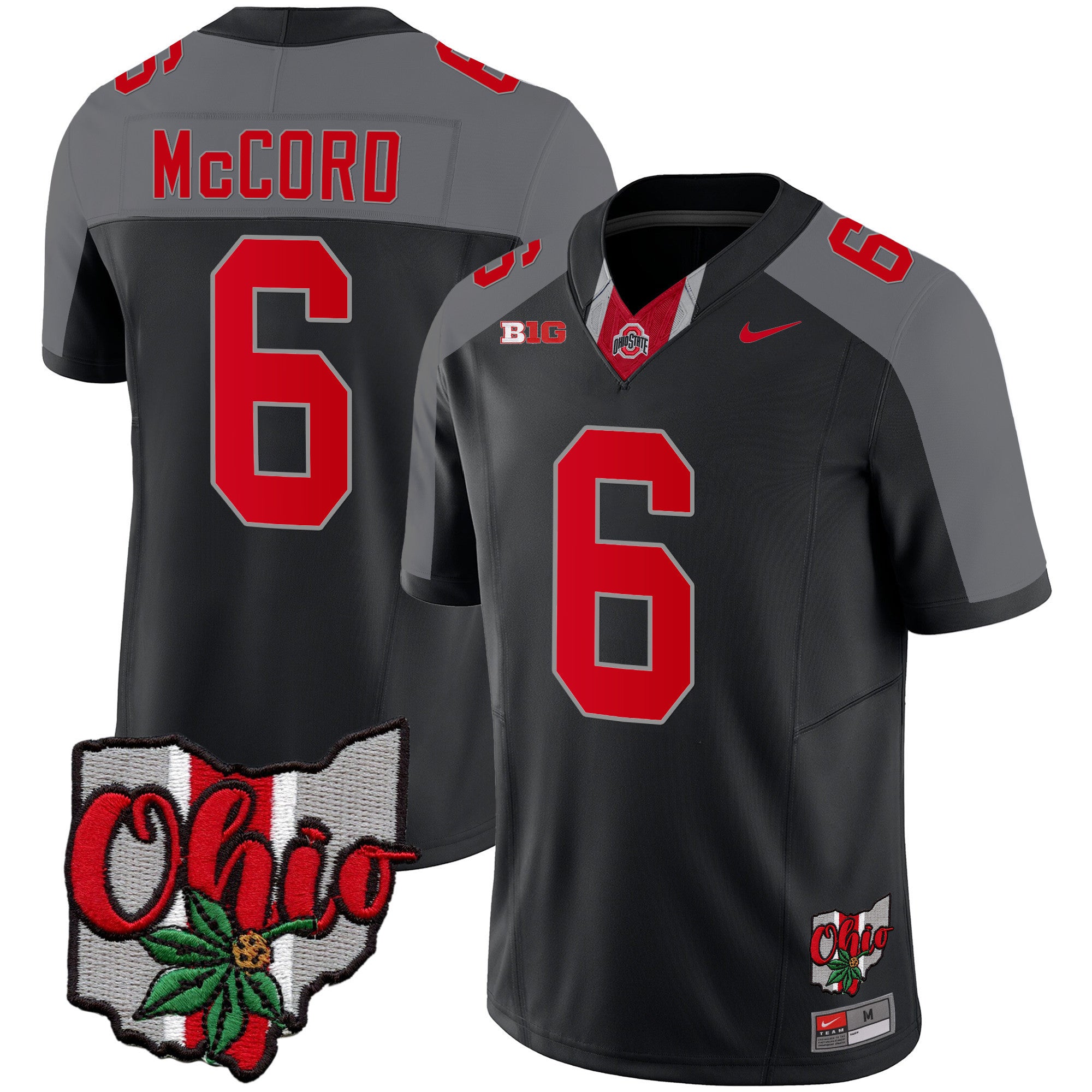Men's Ohio State Buckeyes 2023 Gray Alternate Jersey V2 - Stitched