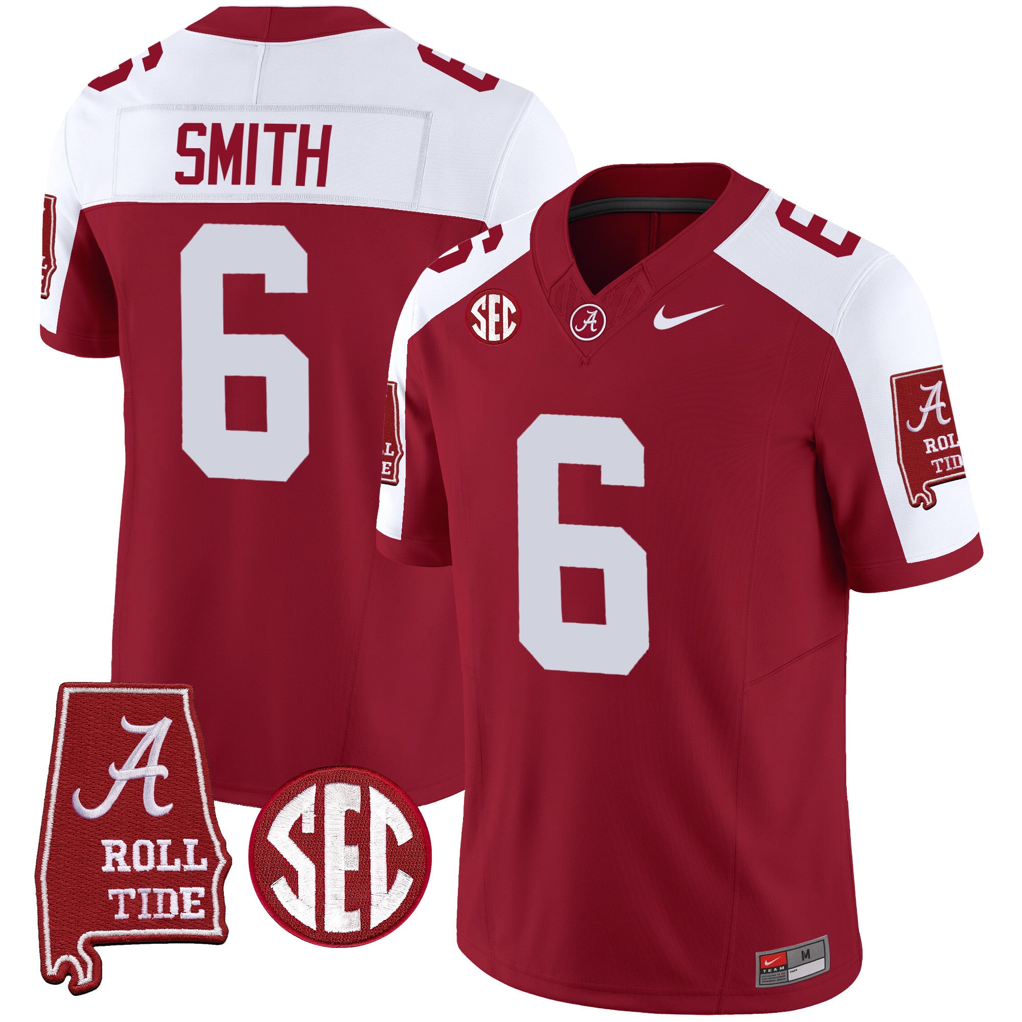 Men's Alabama Crimson Tide Vapor Limited Jersey V3 - Alabama Map - All Stitched