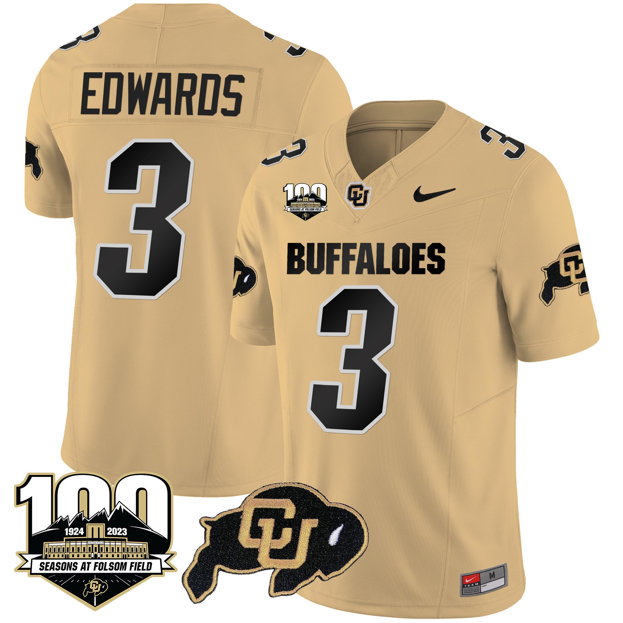 Men's Colorado Buffaloes 100 Seasons Patch Vapor Limited Jersey - All Stitched