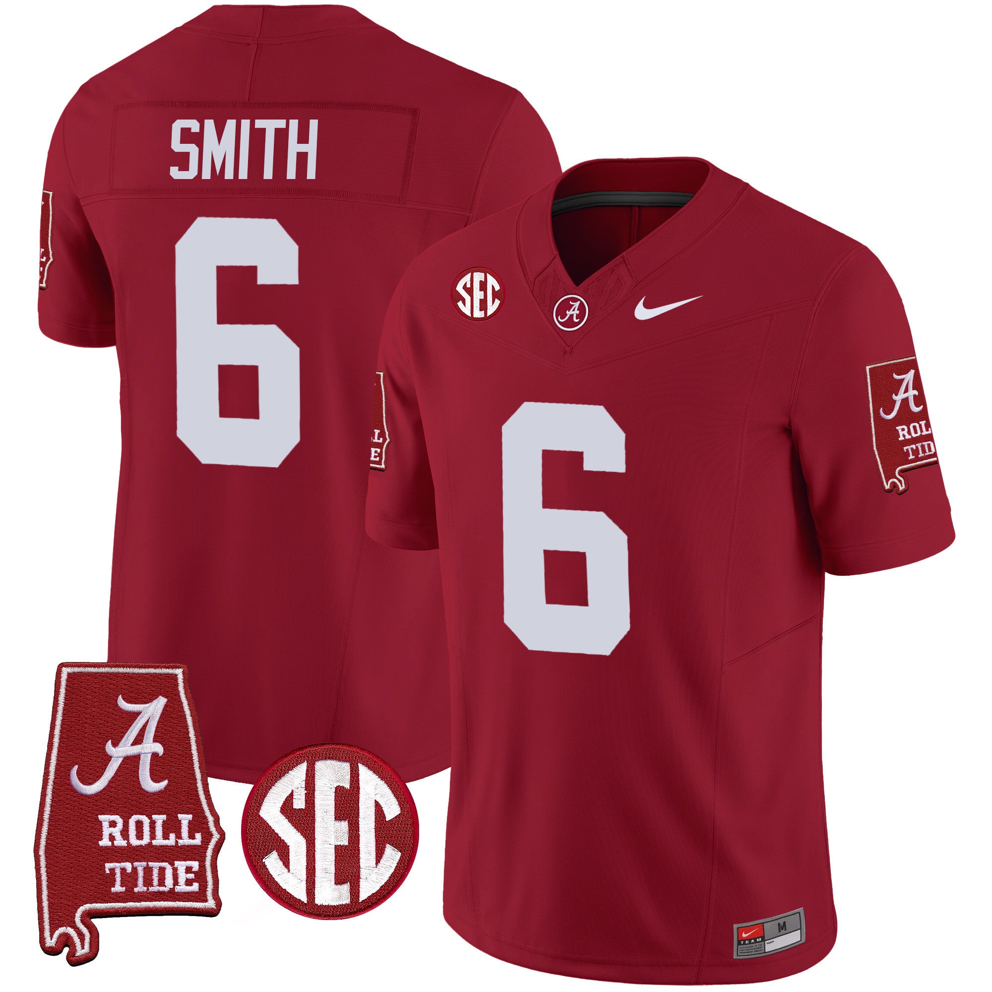 Men's Alabama Crimson Tide Vapor Limited Jersey V5 - Alabama Map - All Stitched