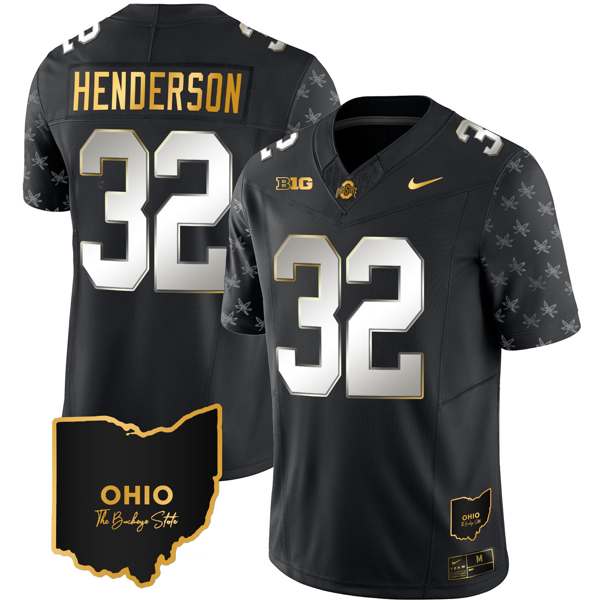 Men's Ohio State Buckeyes 2023 Alternate Gold Jersey - Stitched