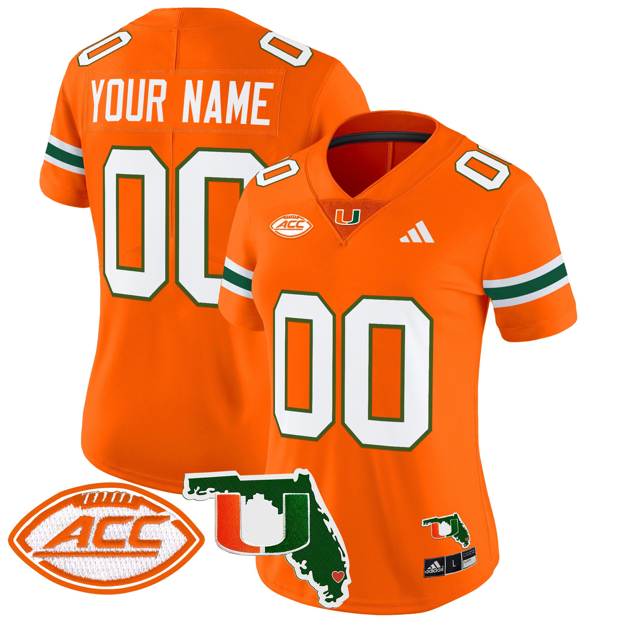 Miami Hurricanes 2024 Florida Patch Vapor Limited Custom Jersey - All Stitched