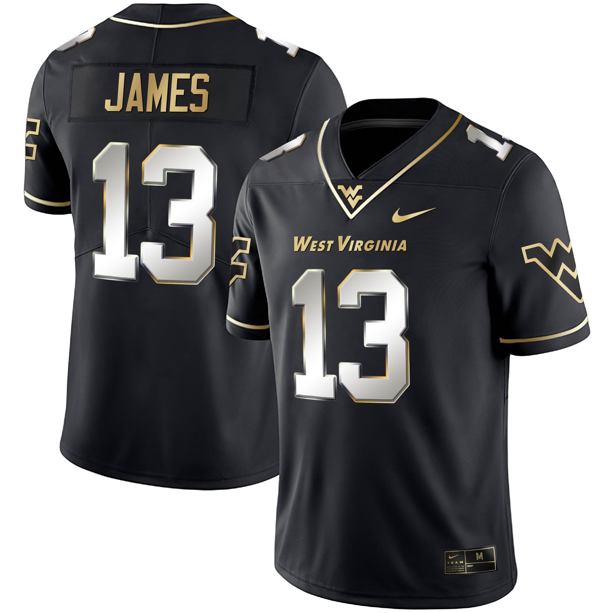 Men's Mountaineers Black Limited & Gold Vapor Jersey - All Stitched