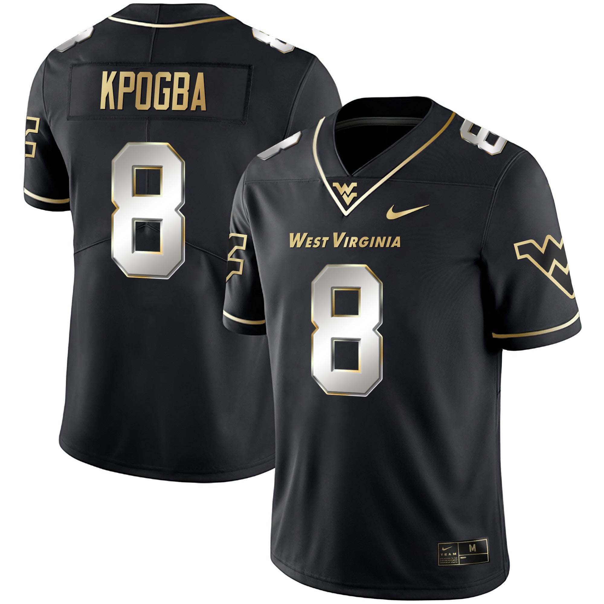 Men's Mountaineers Black Limited & Gold Vapor Jersey - All Stitched