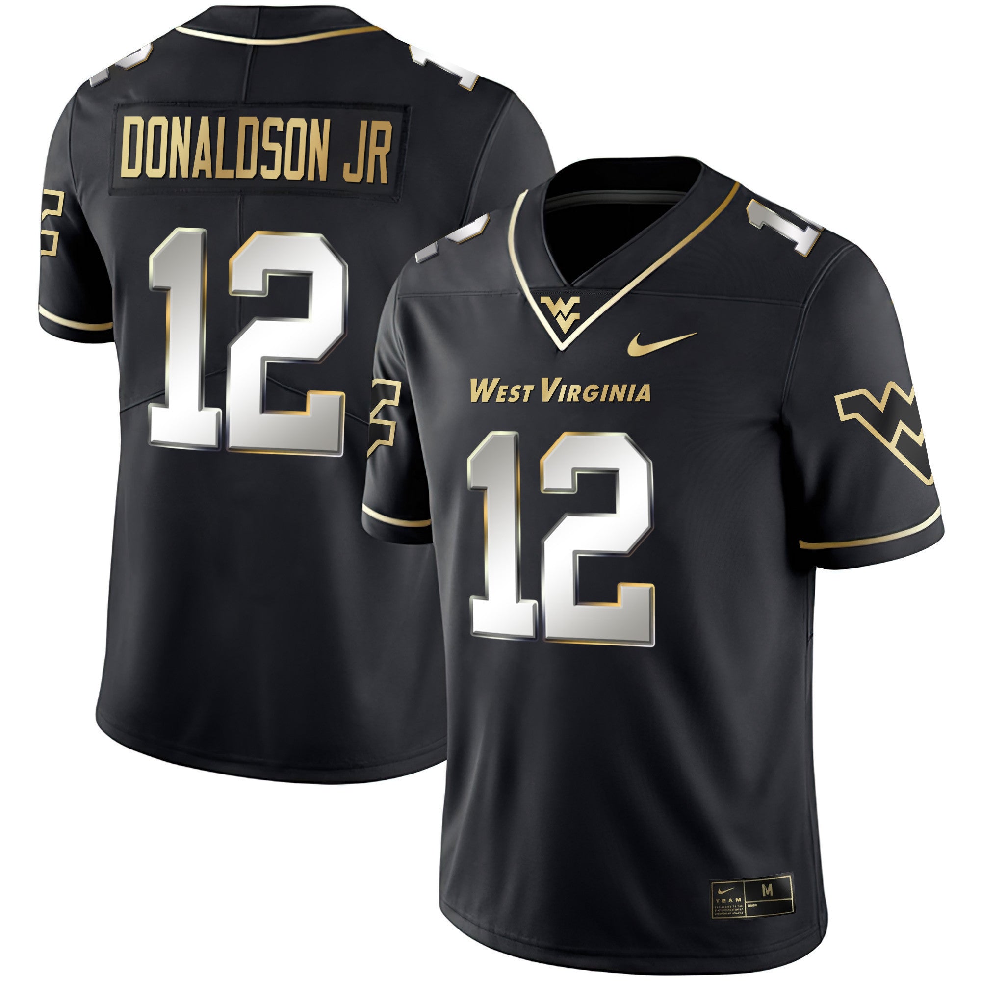 Men's Mountaineers Black Limited & Gold Vapor Jersey - All Stitched