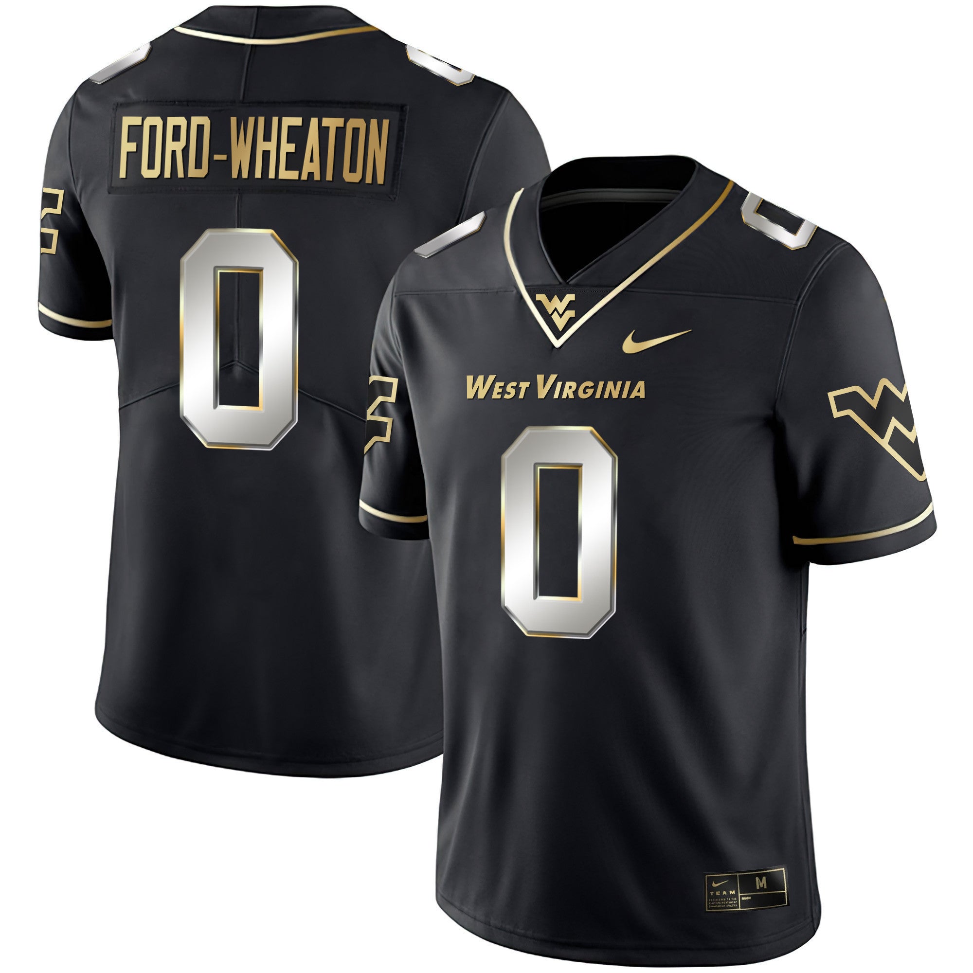 Men's Mountaineers Black Limited & Gold Vapor Jersey - All Stitched
