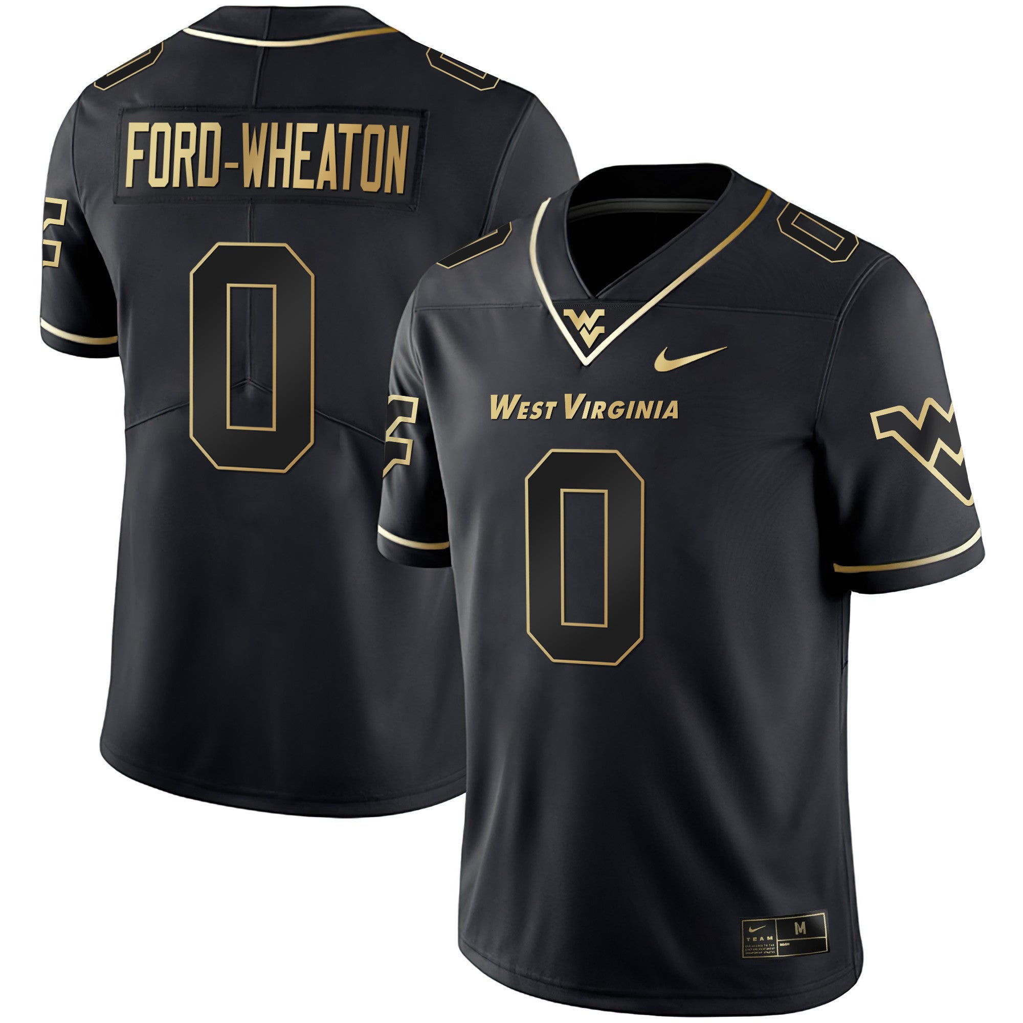 Men's Mountaineers Black Limited & Gold Vapor Jersey - All Stitched
