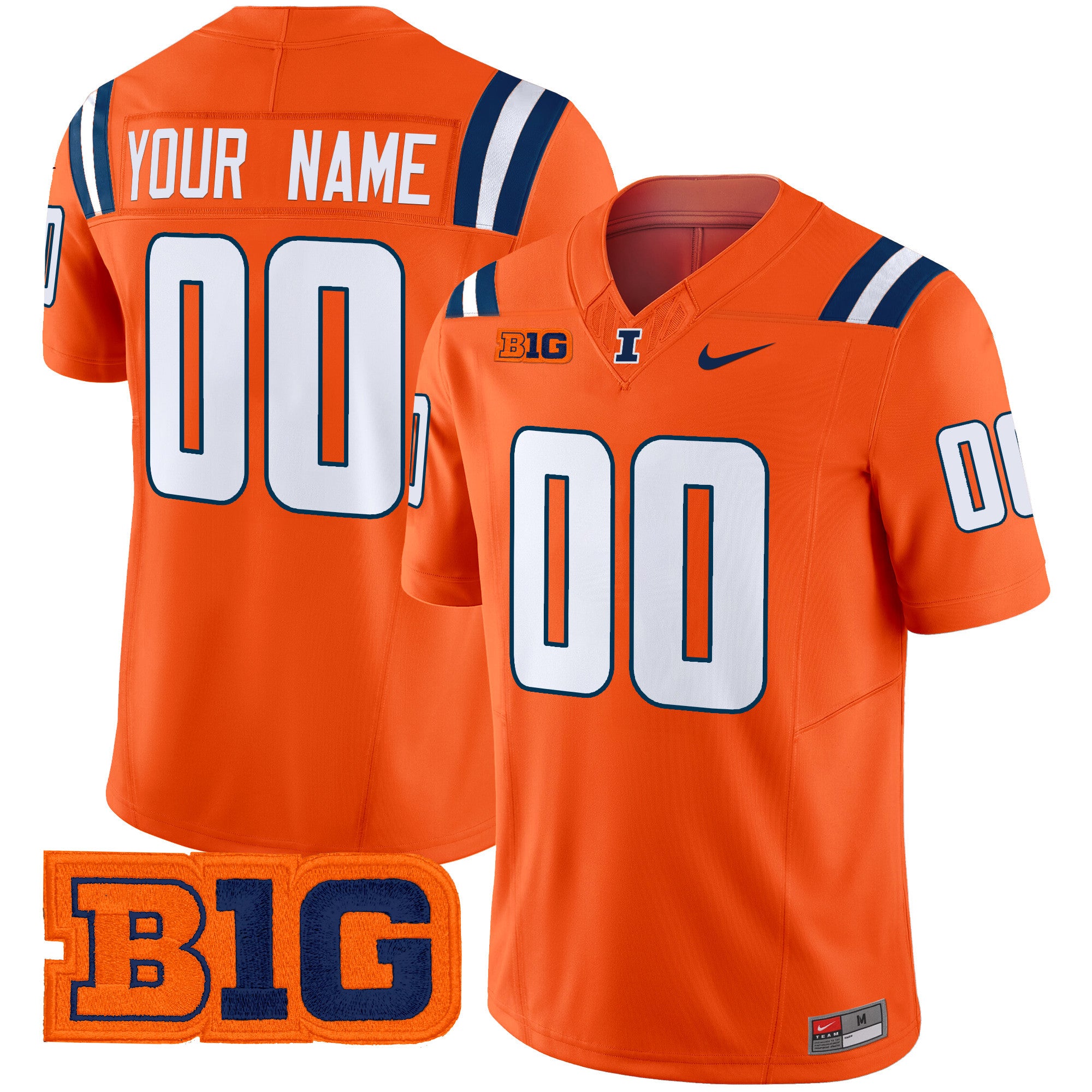 Illinois Fighting Illini 2024 Vapor Limited Custom Jersey - All Stitched