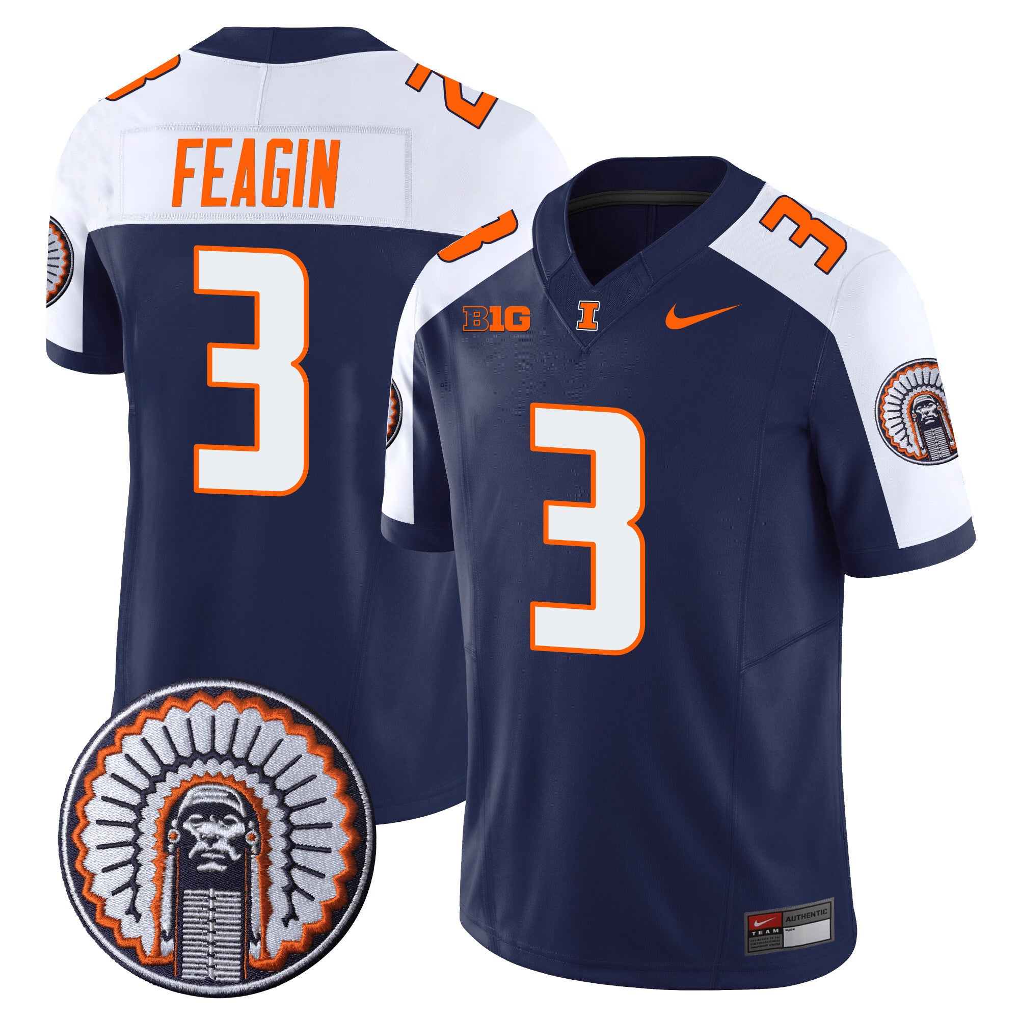 Men's Illinois Fighting Illini Vapor Limited Jersey - All Stitched