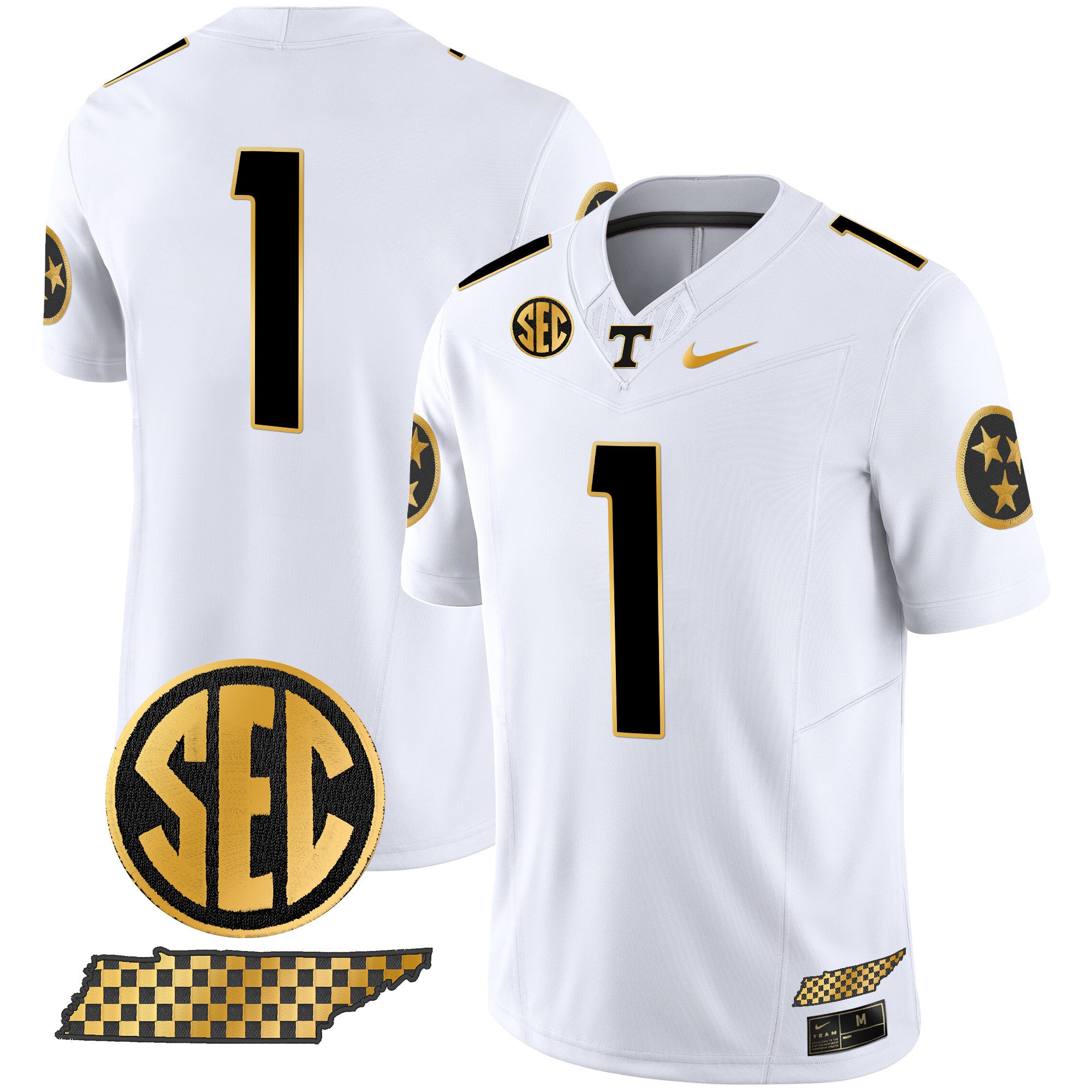 Men's Tennessee Volunteers 2024 Gold Vapor Limited Jersey V2 - All Stitched