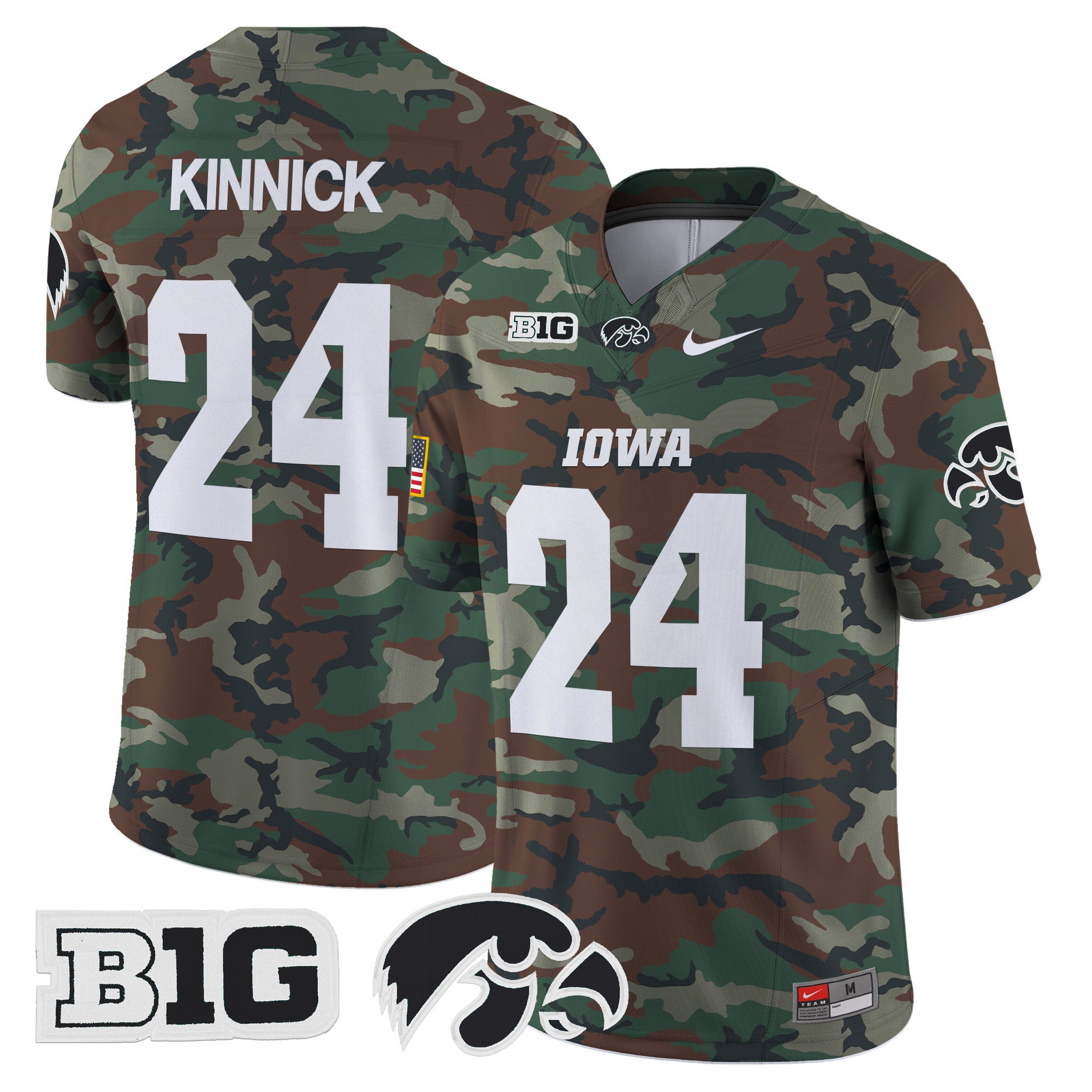 Iowa Hawkeyes 2024 Military Vapor Limited Jersey - All Stitched