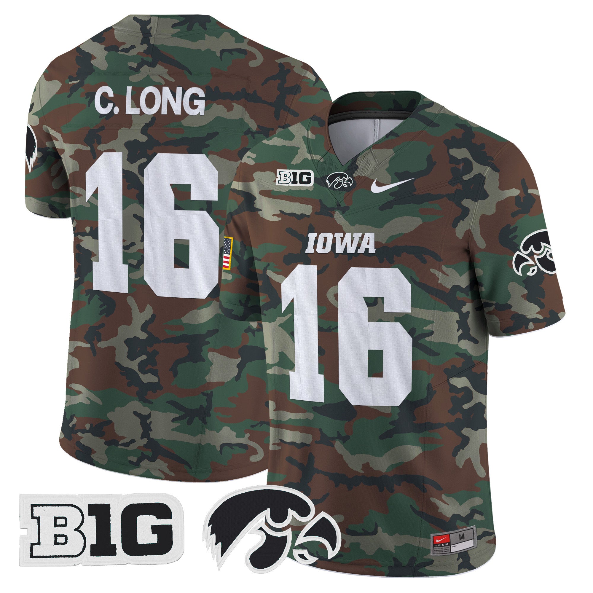 Iowa Hawkeyes 2024 Military Vapor Limited Jersey - All Stitched