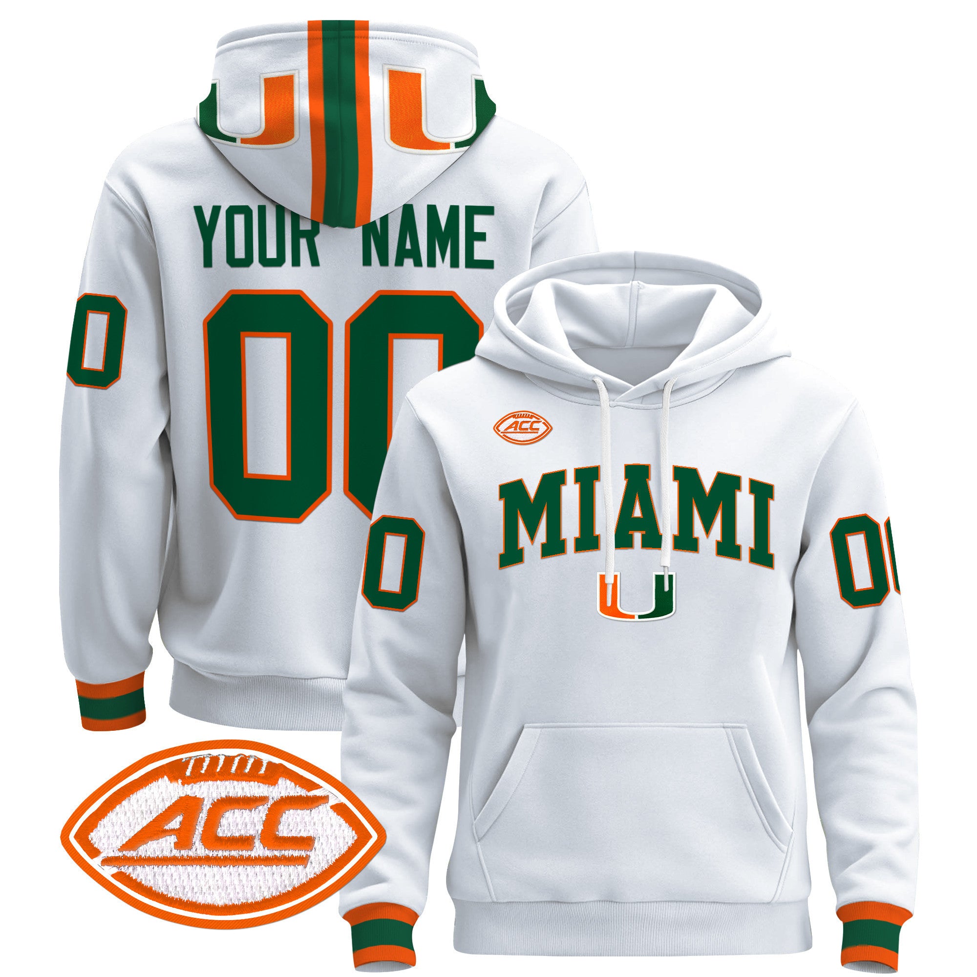 Miami Hurricanes 2024 Custom Pullover Hoodie V2