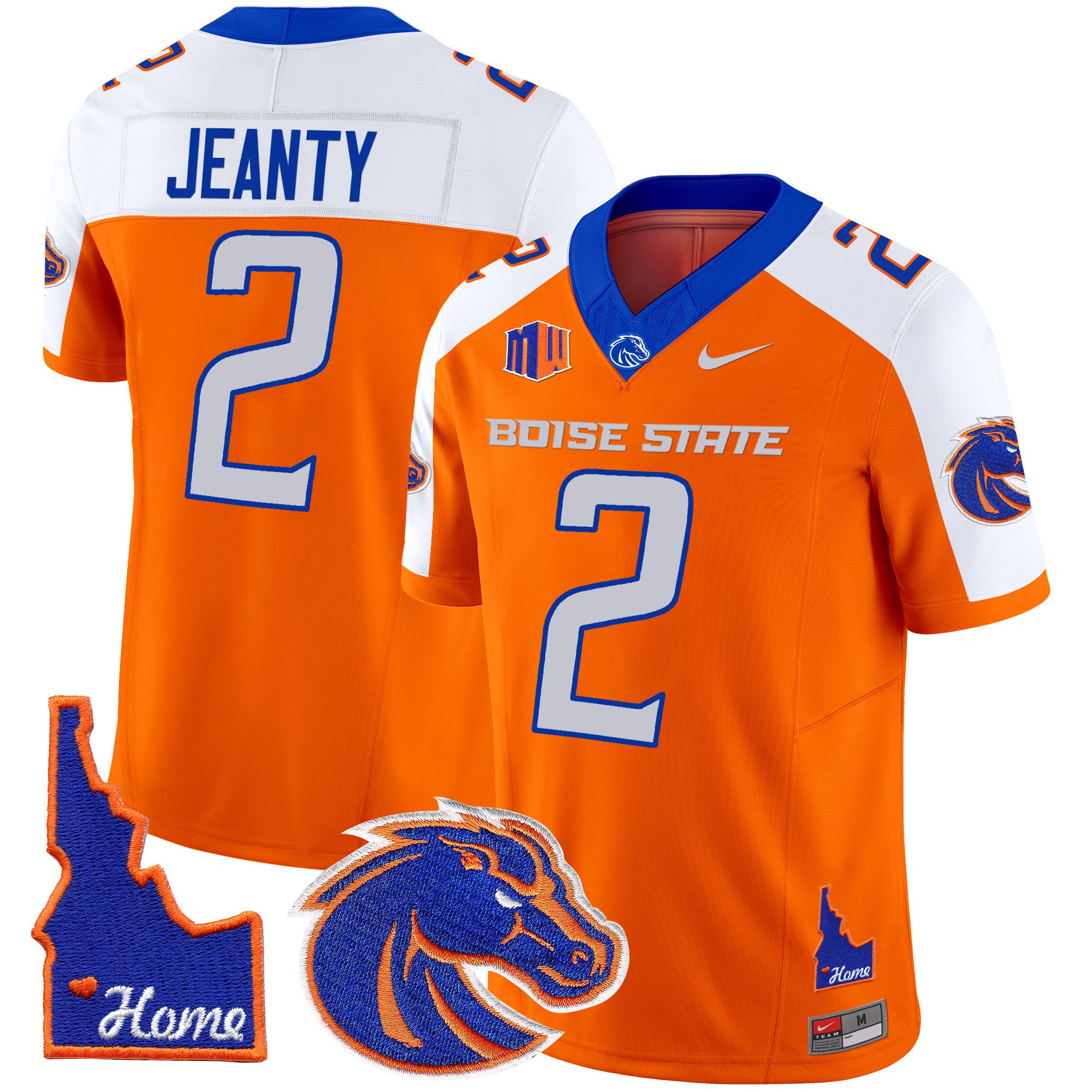 Men's Boise State Broncos 2024 Home Patch Vapor Limited Jersey - All Stitched