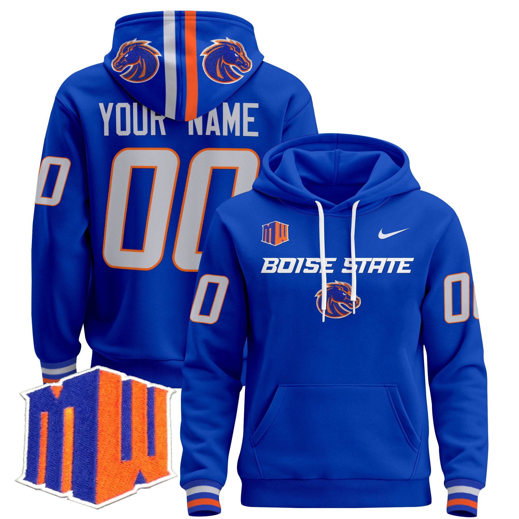 Boise State Broncos 2024 Custom Pullover Hoodie V3