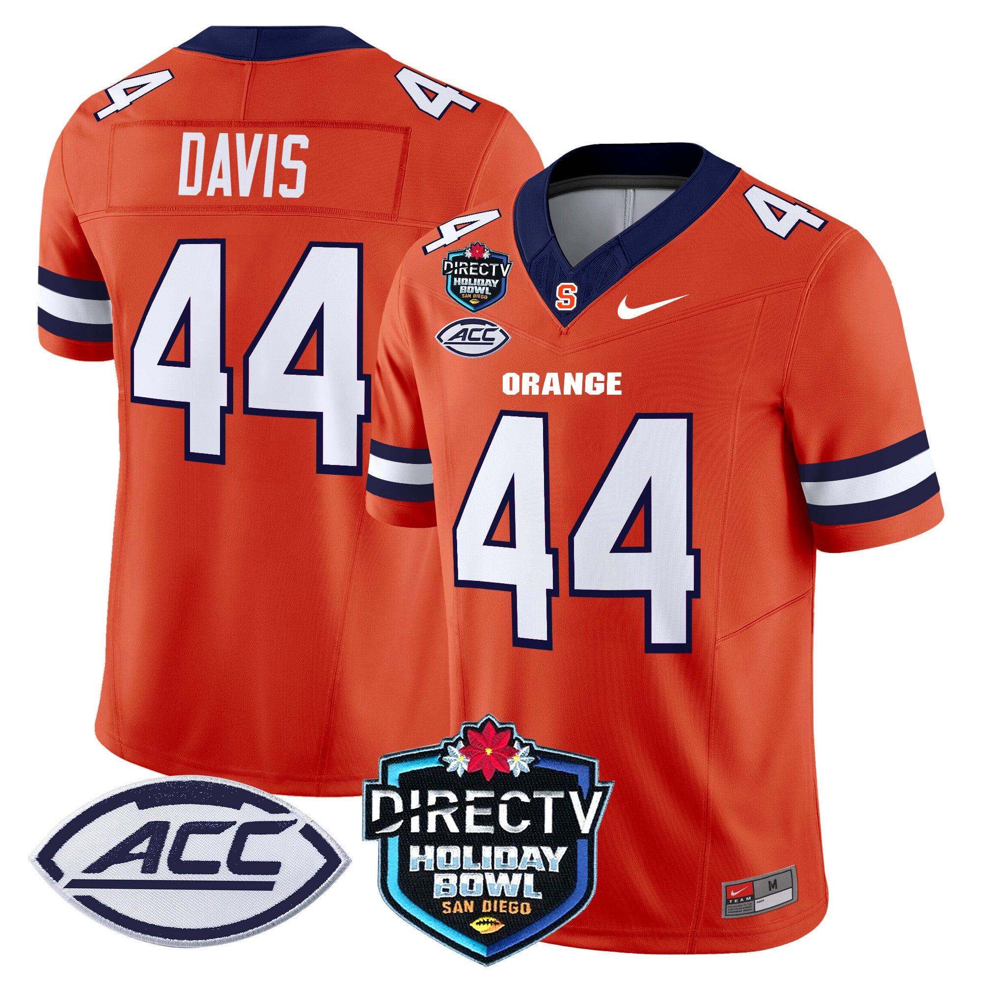 Men's Syracuse Orange 2025 Holiday Bowl Patch Vapor Limited Jersey - All Stitched