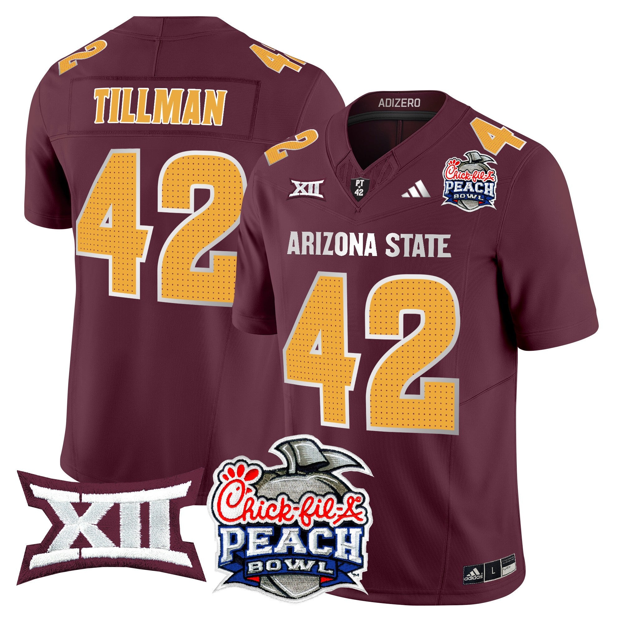 Men's Arizona State Sun Devils 2025 Peach Bowl Vapor Limited Jersey - All Stitched